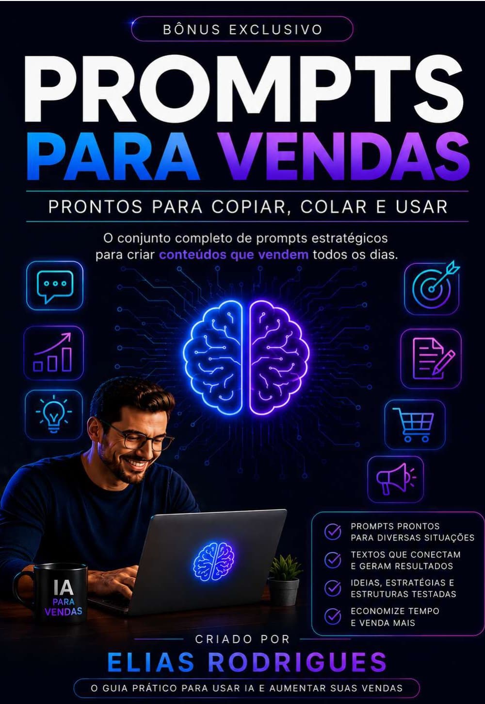 Capa do bônus Prompts Para Vendas